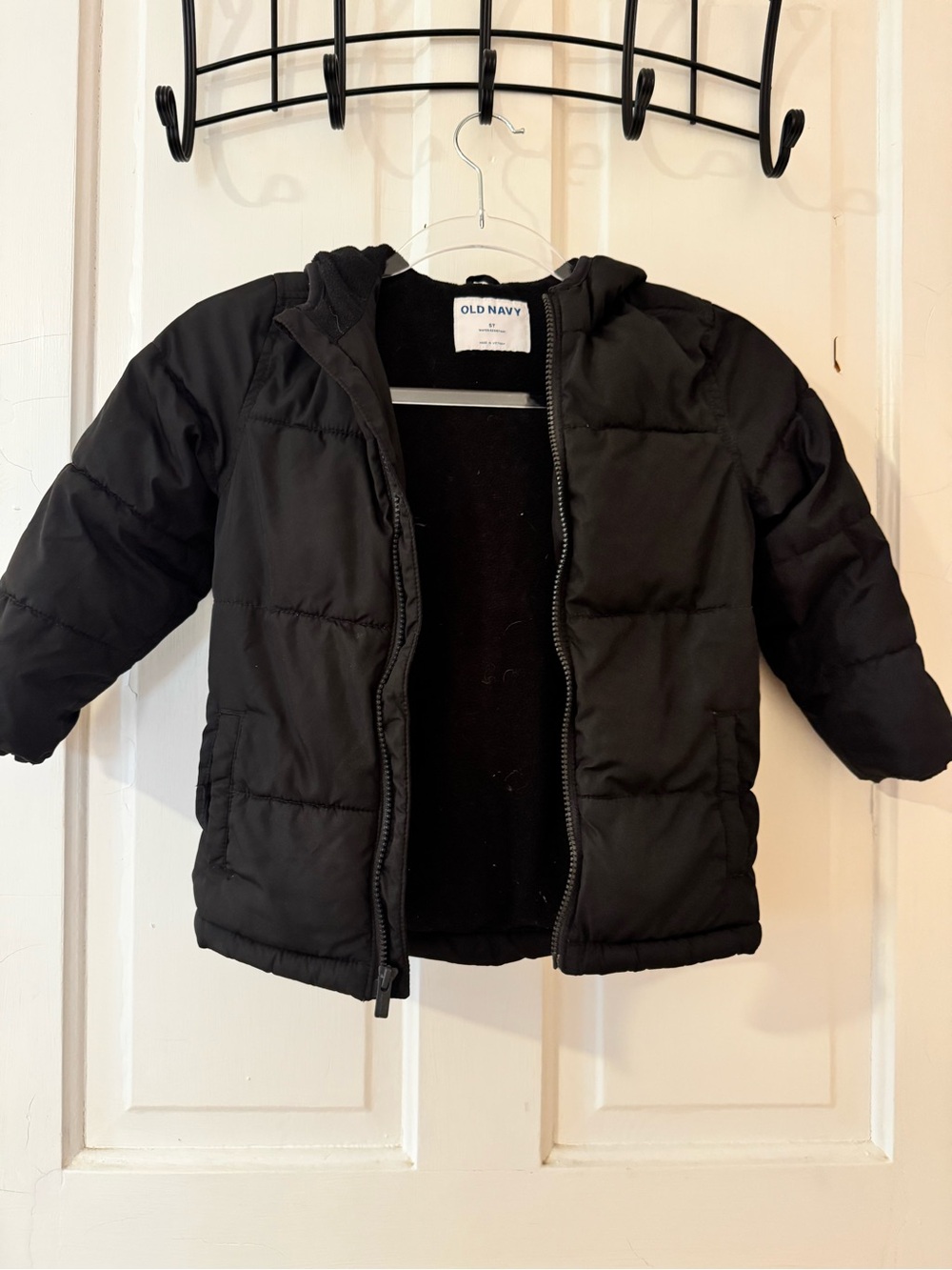 Old Navy Black Kids Puffer Jacket with Hood